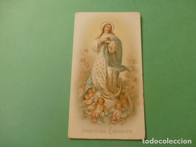 Postais: INMACULADA CONCEPCION ANTIGUA ESTAMPA CROMOLITOGRAFICA