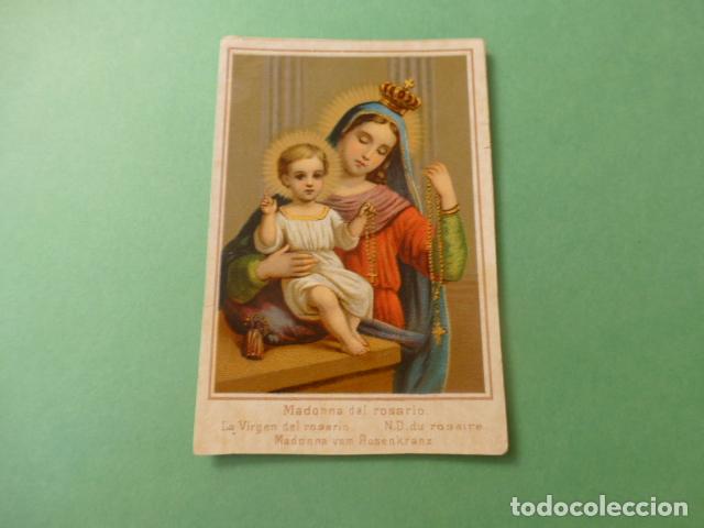 Postais: VIRGEN DEL ROSARIO ANTIGUA ESTAMPA CROMOLITOGRAFICA