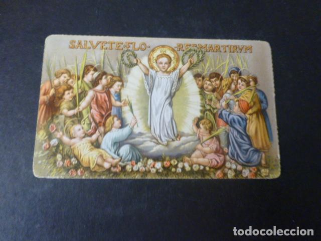 Postkarten: NI&Ntilde;O JESUS Y MARTIRES ANTIGUA ESTAMPA CROMOLITOGRAFICA