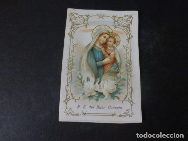 Cartes Postales: NUESTRA SE&Ntilde;ORA DEL BUEN CONSEJO ANTIGUA ESTAMPA CROMOLITOGRAFICA