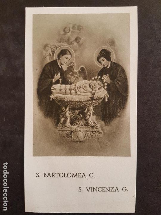Cartes Postales: SANTA BARTOLOMEA Y SANTA VICENTA ANTIGUA ESTAMPA