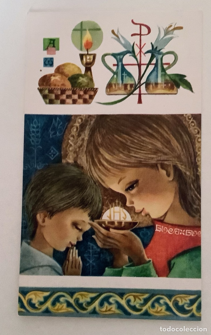 Postales: Tarjeta Recordatorio Comuni&oacute;n, 1972 - Foto 1
