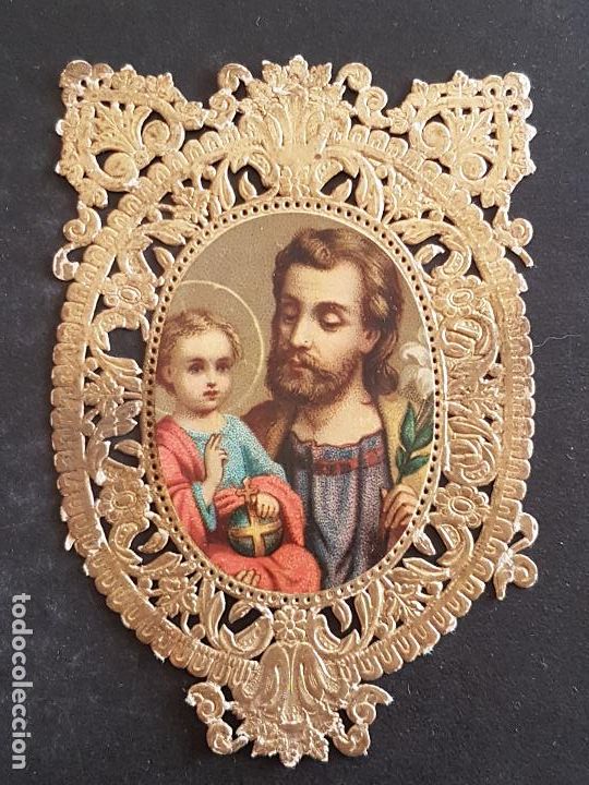 Cartes Postales: SAN JOSE ANTIGUA ESTAMPA CALADA SIGLO XIX CHOCOLATES LA ESPA&Ntilde;OLA