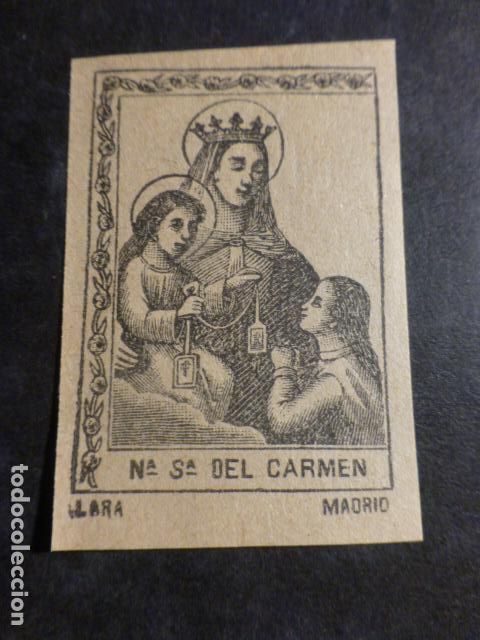 Postais: NUESTRA SE&Ntilde;ORA DEL CARMEN ANTIGUA ESTAMPA SIGLO XIX