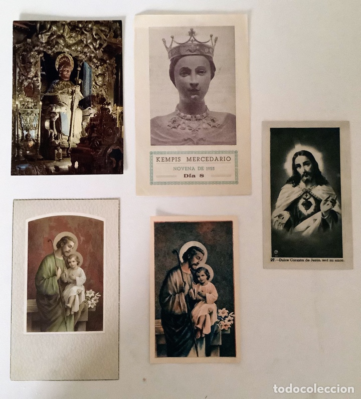 Postales: Lote de 5 estampas religiosas - Foto 1
