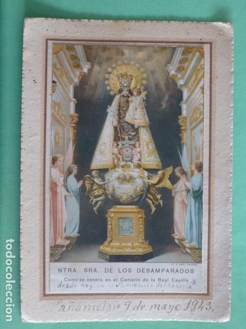 Postais: NUESTRO SE&Ntilde;ORA DE LOS DESAMPARADOS POSTAL SOBRE CARTULINA 1943