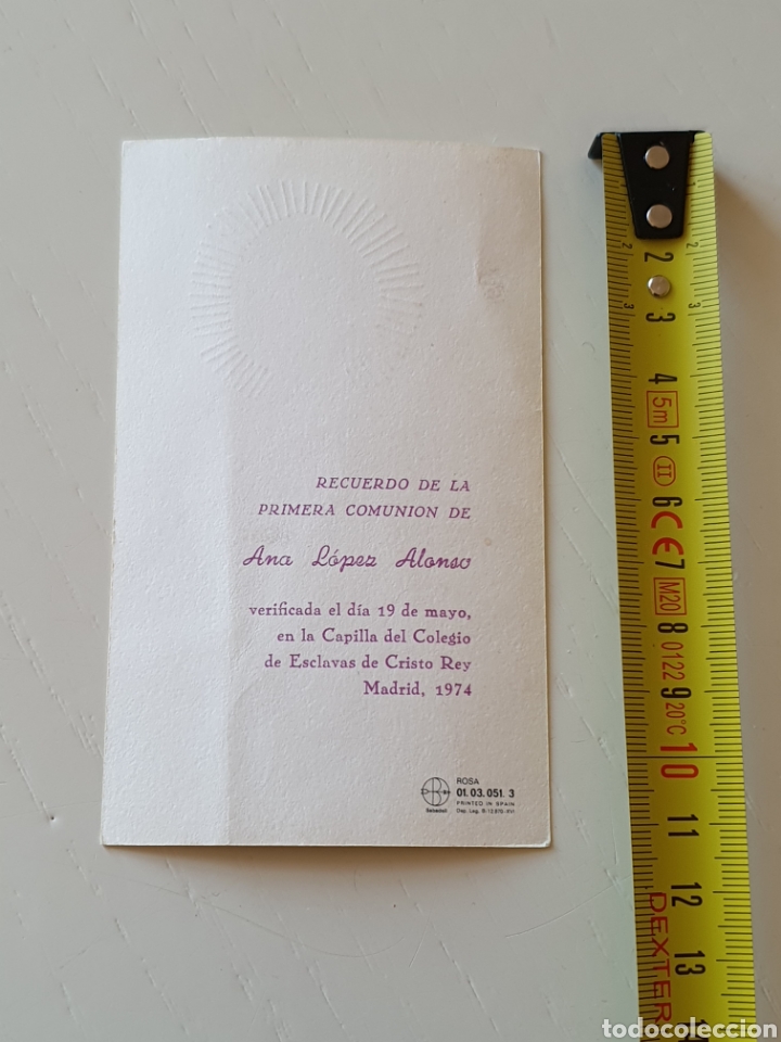 Postales: Recordatorio Primera Comuni&oacute;n 1974 - Foto 3