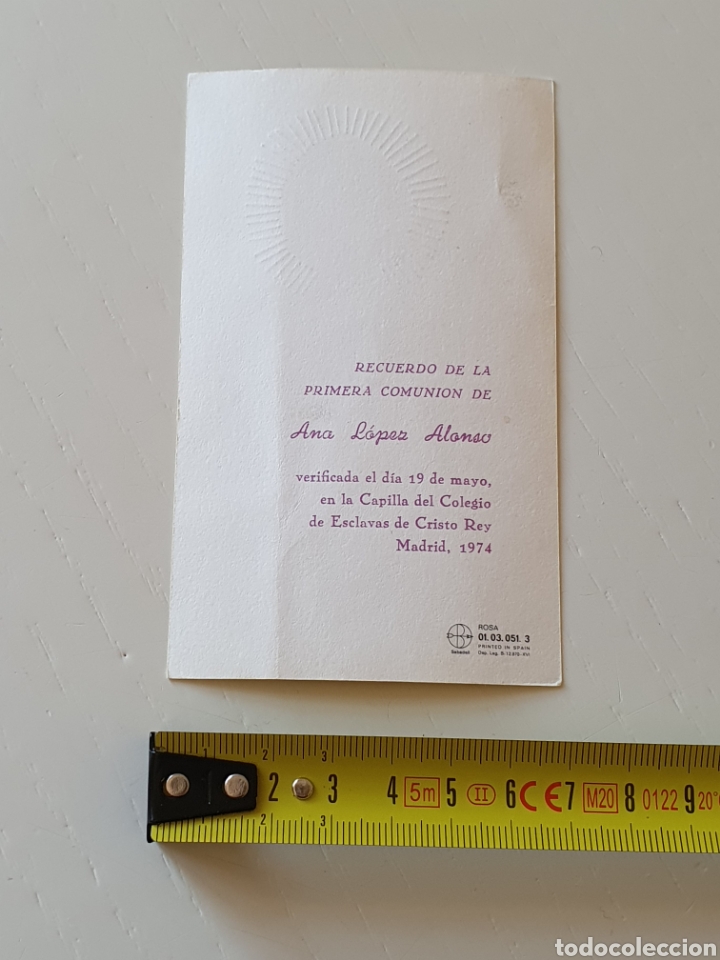 Postales: Recordatorio Primera Comuni&oacute;n 1974 - Foto 4
