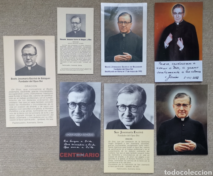Postales: Lote del Beato Jos&eacute; Maria Escriva de Balaguer Fundador del opus Dei
