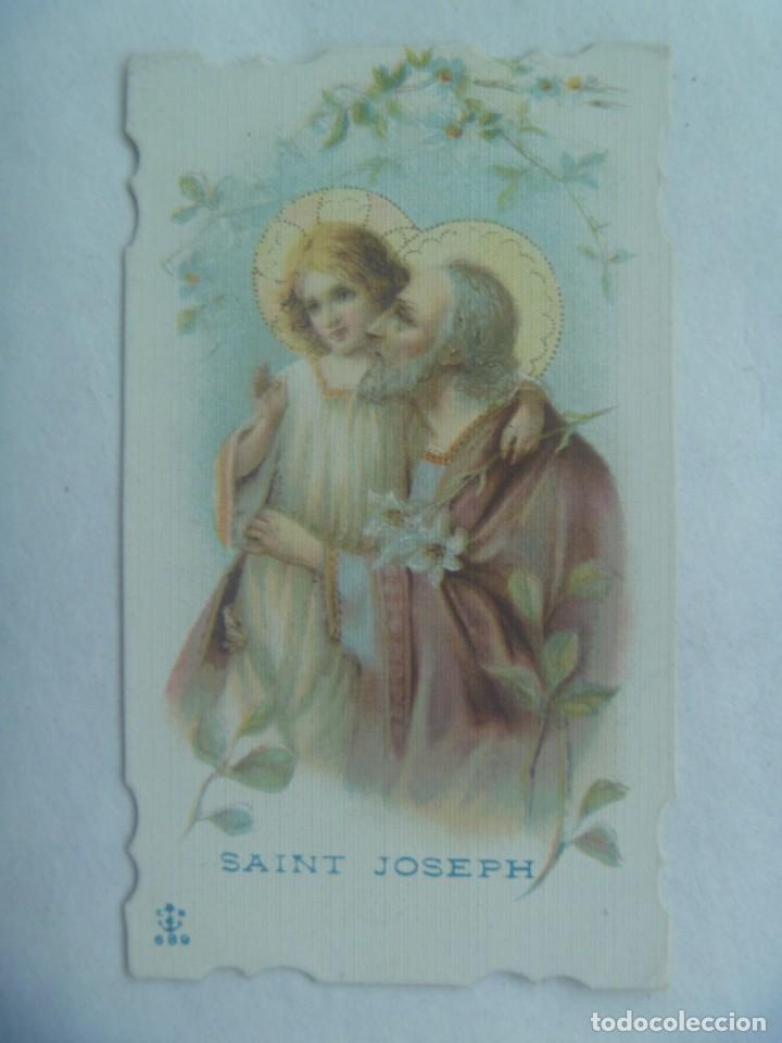 Postales: ANTIGUA ESTAMPA DE SAN JOSE CON EL NI&Ntilde;O JESUS .