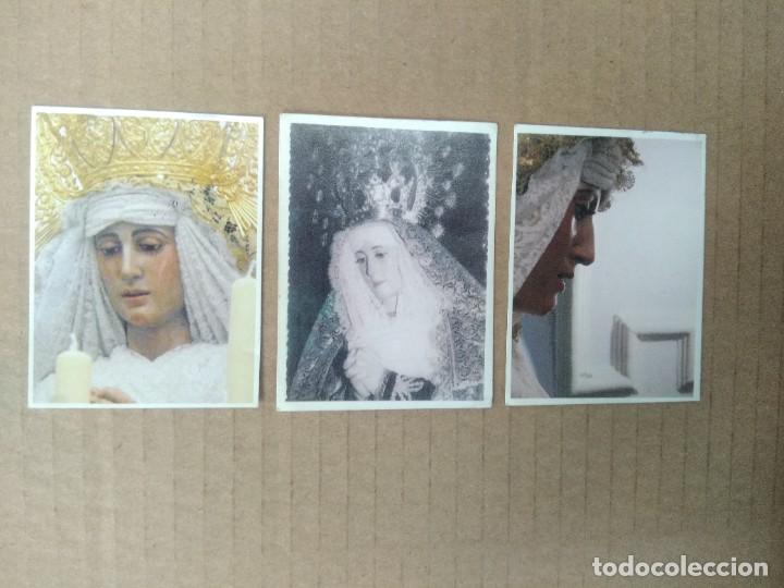 Postcards: Lote de 3 estampitas hermandad del stmo cristo yacente y ntra se&ntilde;ora de la soledad-la rambla