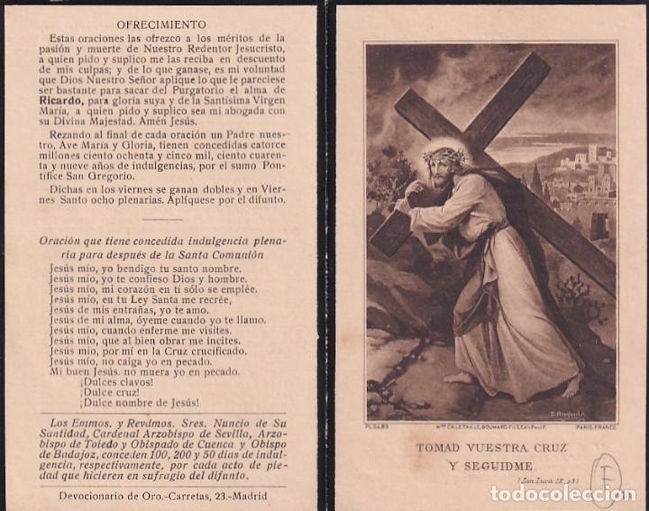 Postais: Recordatorio f&uacute;nebre Don Ricardo D&iacute;az Jurado Medina de las Torres Badajoz