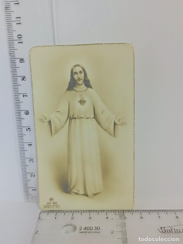 Cartes Postales: ANTIGUA ESTAMPA RELIGIOSA JESUS SAGRADO CORAZ&Oacute;N, PRINTED IN ITALY... L 4876