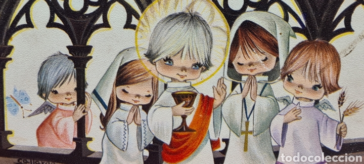 Postcards: Precioso Recordatorio de Comuni&oacute;n. GALLARDA