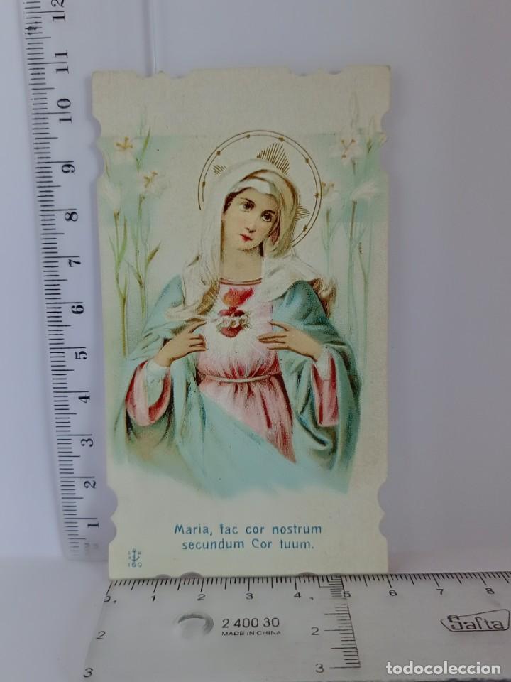 Cartoline: ANTIGUA ESTAMPA RELIGIOSA MARIA, FAC COR NOSTRUM SECUNDUM COR TUUM...L 5048