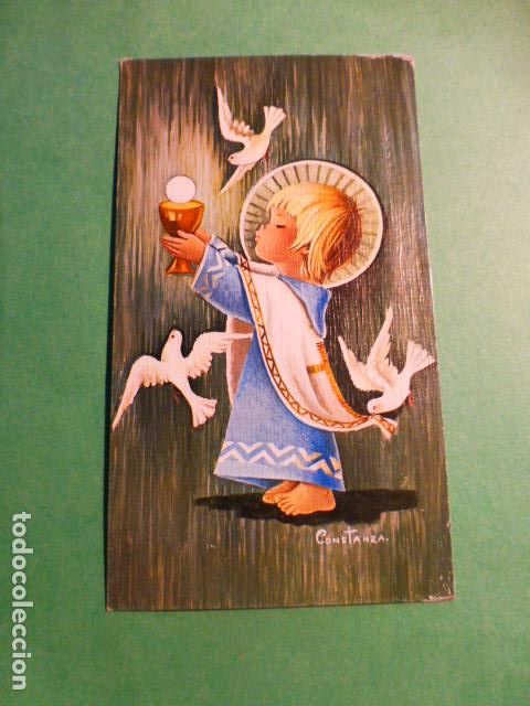 Postales: RECORDATORIO PRIMERA COMUNION CONSTANZA ILUSTRADORA - Foto 1