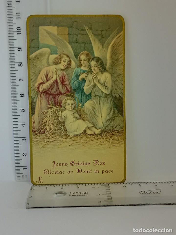 Postais: ANTIGUA ESTAMPA RELIGIOSA JESUS CRISTUS REX GLORIAE AE DENIT IN PACE, # 2362 ... L5074