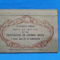 Postales: 12 POSTALES PASOS DE SALCILLO DE LAS PROCESIONES DE SEMANA SANTA Y NTRA. SRA. DE LA FUENSANTA MURCIA. Lote 330335363