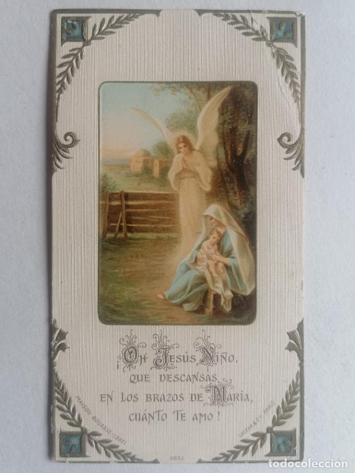 Postales: ESTAMPA, OH JESUS NI&Ntilde;O, QUE DESCANSAS EN LOS BRAZOS DE MARIA, JULIO 1915