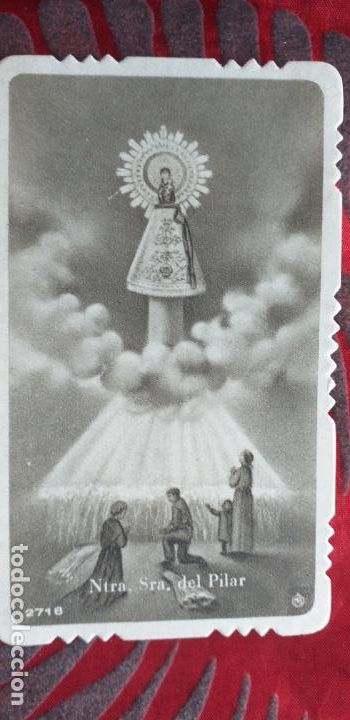 Postales: RELIGIOSAS-V27-V-ESTAMPAS RELIGIOSAS-100X60MM APROX..NTRA SRA DEL PILAR