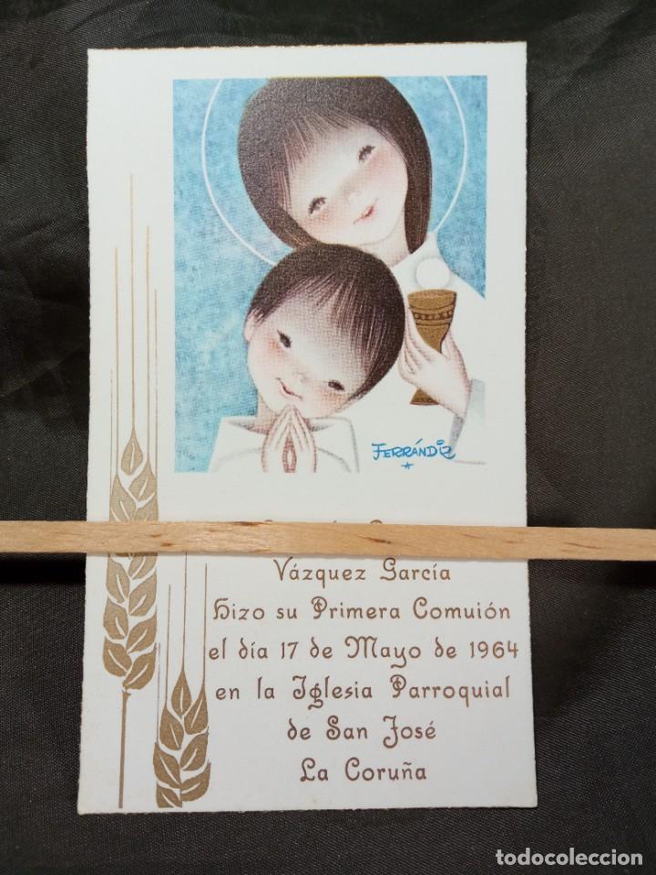 Cartoline: Recordatorio Ferr&aacute;ndiz serie 4139/4 editorial subi j primera comuni&oacute;n a&ntilde;os 60 excelente