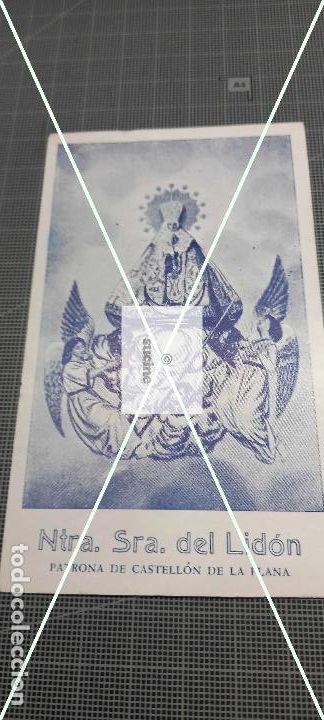 Postales: ESTAMPITA FESTIVIDAD DE VIRGEN DEL LLEDO CLAVARIO D.SEBASTIAN PLA DEALBERT CASTELLON MAYO 1942