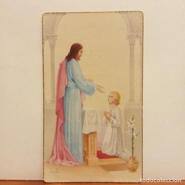 Postales: JESUS EN PRIMERA COMUNION. RECORDATORIO RELIGIOSO - Foto 1