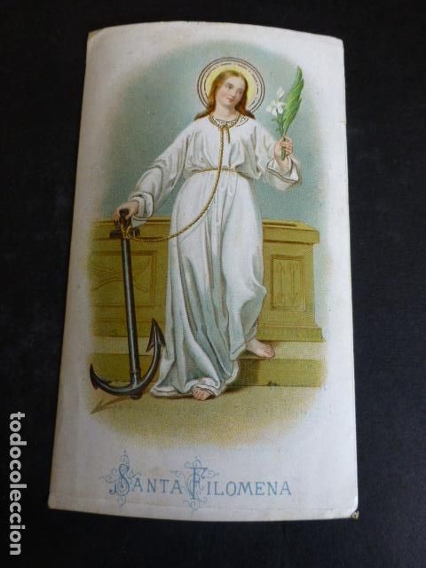 Postais: SANTA FILOMENA ANTIGUA ESTAMPA CROMOLITOGRAFICA