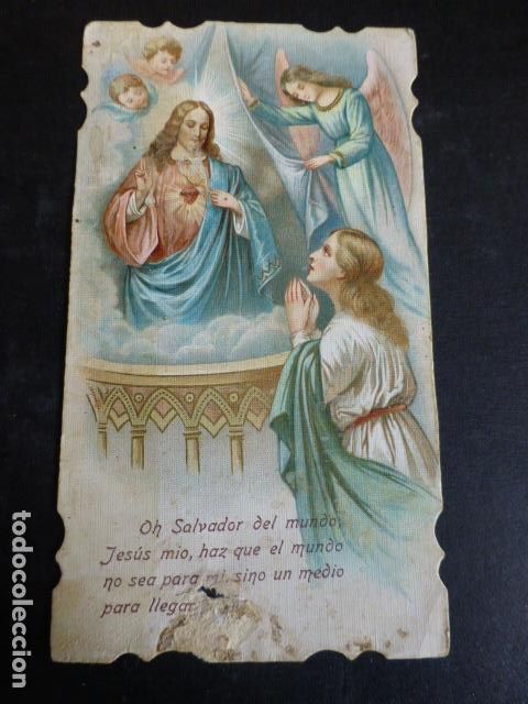 Postais: SAGRADO CORAZON DE JESUS ANTIGUA ESTAMPA CROMOLITOGRAFICA