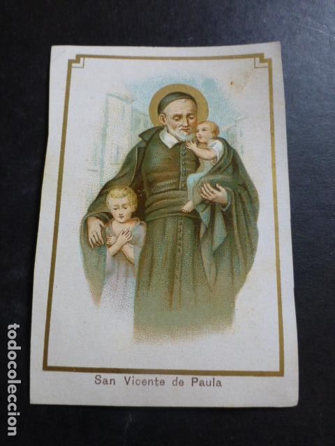 Cartes Postales: SAN VICENTE DE PAUL ANTIGUA ESTAMPA CROMOLITOGRAFICA