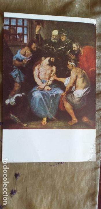 Postales: RELIGIOSAS-V30-140X90MM-MUSEO DEL PRADO-VAN DYCK-LA CORONACION DE ESPINAS