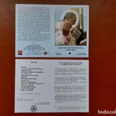 Cartes Postales: RELIQUIA SAN PÍO DE PIETRELCINA RELIQUIA RELICARIO PADRE PIO DE PIETRELCINA. Lote 354806243