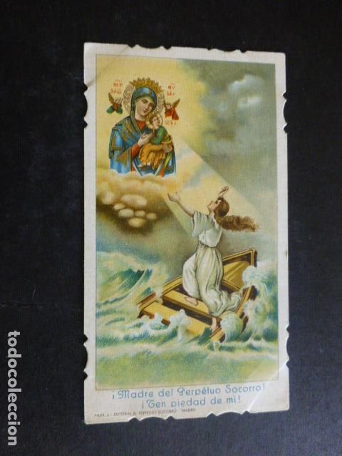 Cartoline: NUESTRA SE&Ntilde;ORA DEL PERPETUO SOCORRO ANTIGUA ESTAMPA CROMOLITOGRAFICA