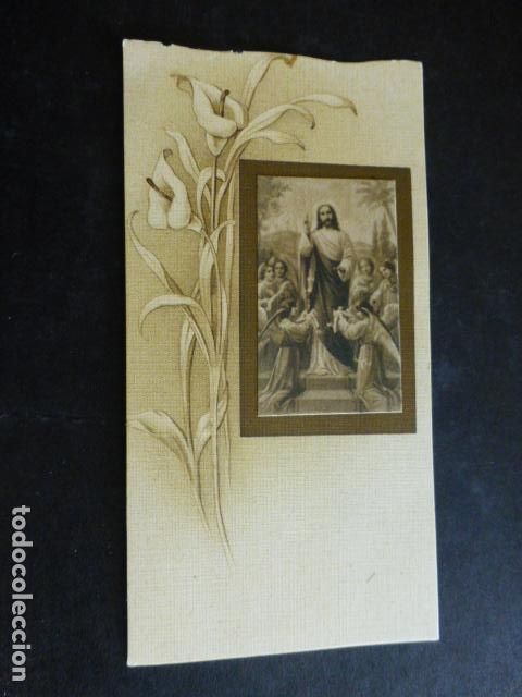 Cartes Postales: CRISTO CON ANGELES ANTIGUA ESTAMPA CROMOLITOGRAFICA