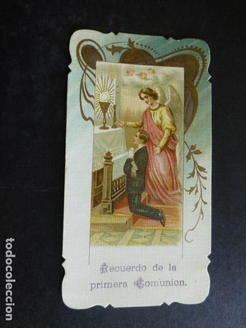 Cartoline: PRIMERA COMUNION ANTIGUA ESTAMPA CROMOLITOGRAFICA