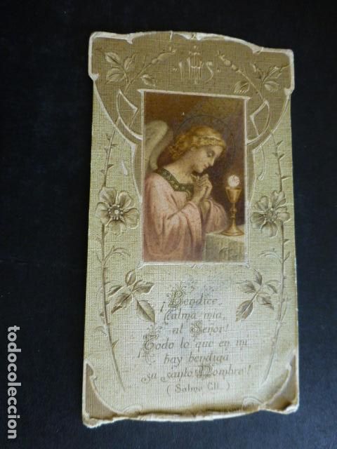 Cartoline: ANGEL EUCARISTICO ANTIGUA ESTAMPA CROMOLITOGRAFICA
