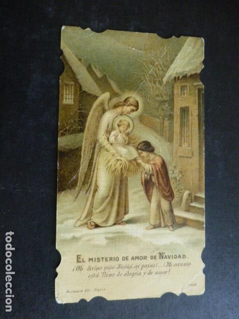 Cartoline: EL MISTERIO DEL AMOR DE NAVIDAD ANTIGUA ESTAMPA CROMOLITOGRAFICA