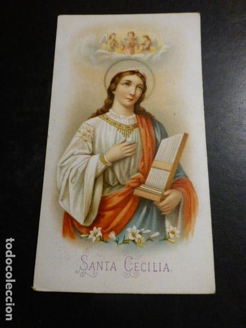 Cartes Postales: SANTA CECILIA ANTIGUA ESTAMPA CROMOLITOGRAFICA