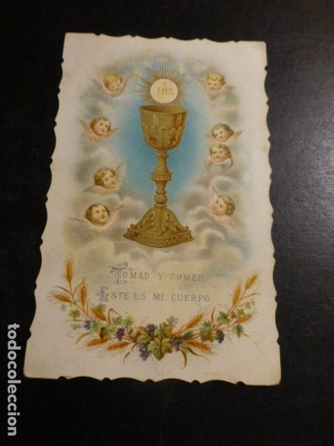 Postais: CALIZ Y HOSTIA ANTIGUA ESTAMPA CROMOLITOGRAFICA SIGLO XIX