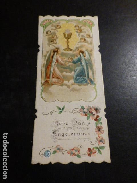 Postais: PRIMERA COMUNION ANTIGUA ESTAMPA CROMOLITOGRAFICA SIGLO XIX