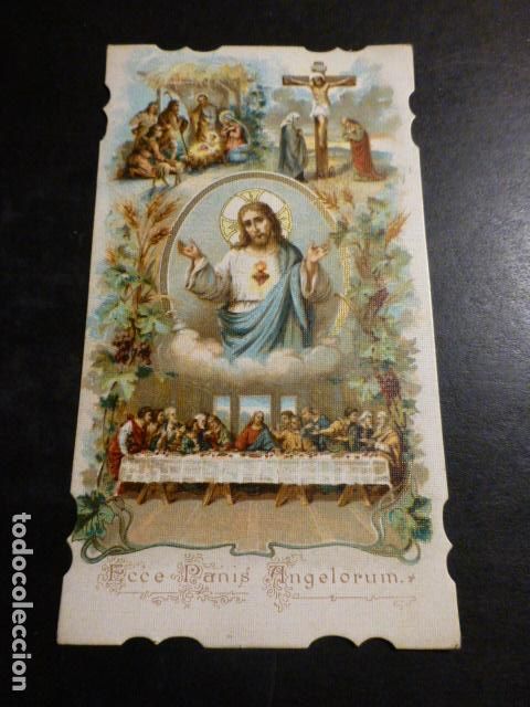 Postais: SAGRADO CORAZON DE JESUS ANTIGUA ESTAMPA CROMOLITOGRAFICA SIGLO XIX