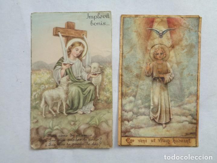 Postales: LOTE DE 2 ANTIGUAS ESTAMPAS DEL NI&Ntilde;O JESUS