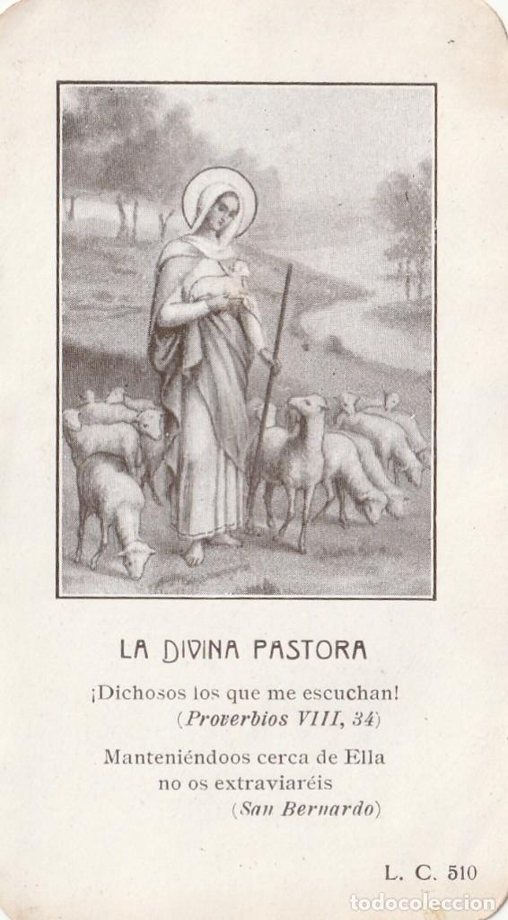 Cartoline: 2 antiguas estampas religiosas de Sant Josep Oriol y La Divina Pastora