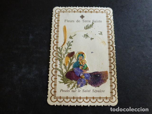 Cartes Postales: VIRGEN PERPETUO SOCORRO FLORES DE TIERRA SANTA TOCADAS AL SANTO SEPULCRO ANTIGUA ESTAMPA