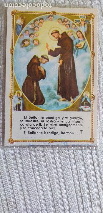 Postales: RELIGIOSAS-V27-VII-ESTAMPAS RELIGIOSAS-100X65MM APROX...PLASTIFICADO-SAN FRANCISCO DE ASIS