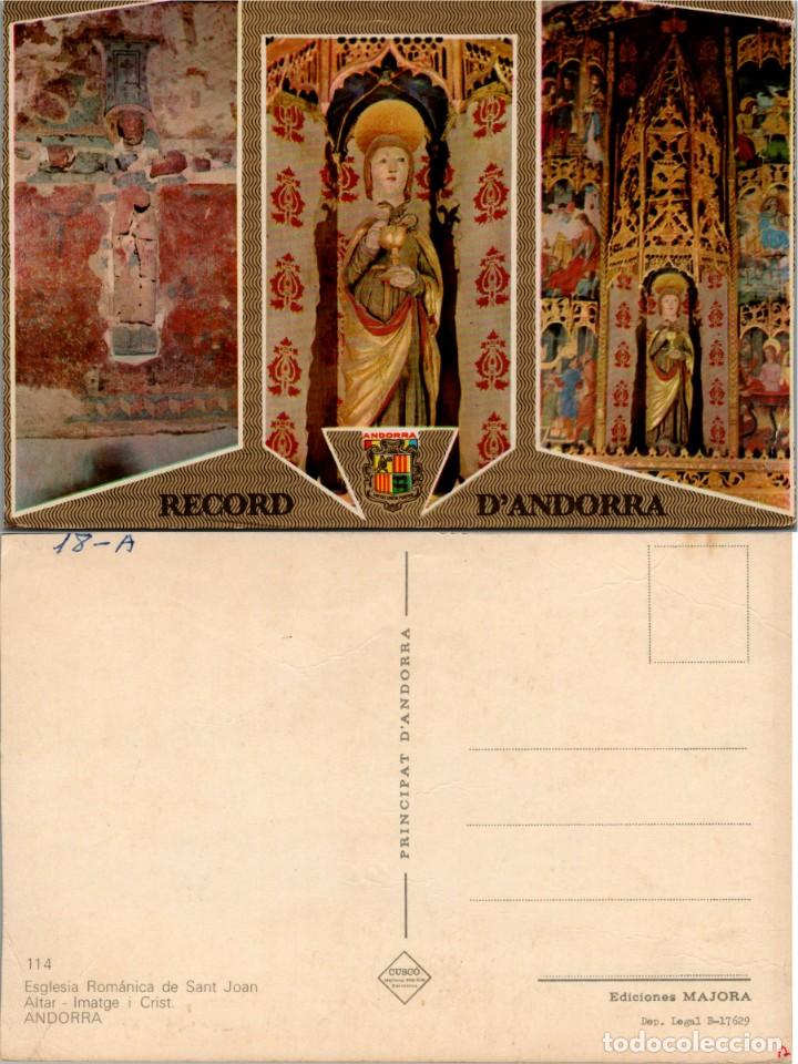 Postales: Andorra - Esgl&eacute;sia Rom&agrave;nica de Sant Joan - Altar - Imatge i Cr- Ed. Cusc&oacute; n&ordm; 114 - 150x105mm. aprox.