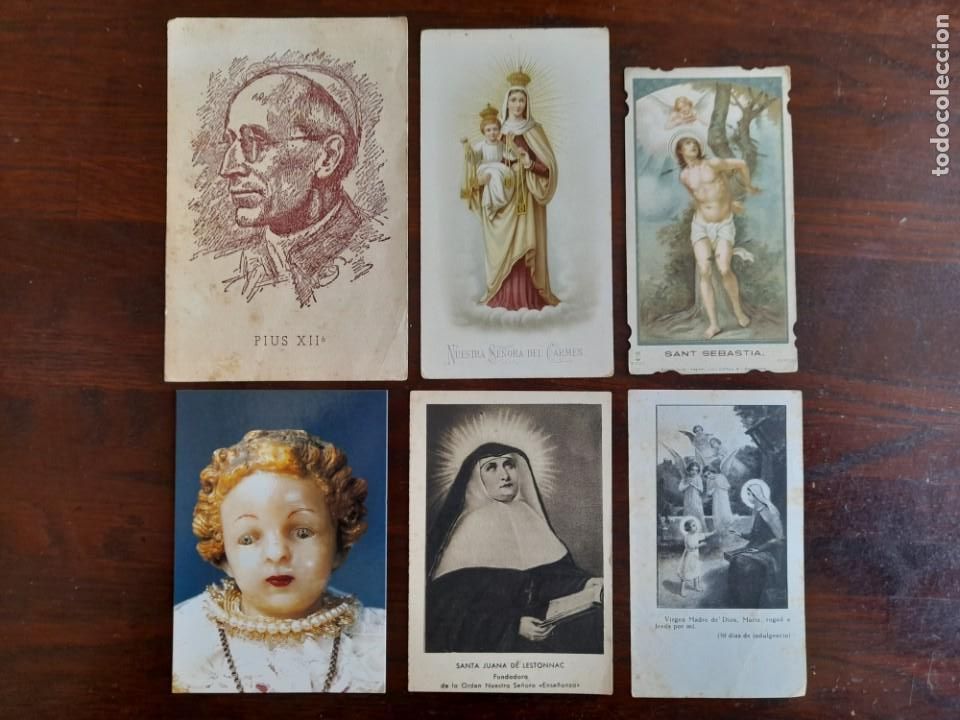 Cartes Postales: Una tarjeta recordatorio Nuestra Se&ntilde;ora del Carmen. Oraci&oacute;n en dorso plegar&iacute;an, 6 estampas a elegir
