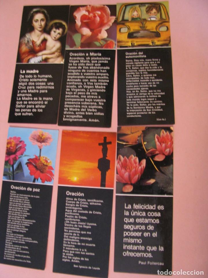 Postais: 6 ESTAMPAS RELIGIOSAS MARCAPAGINAS DE ED. AFA. 15X6 CM.