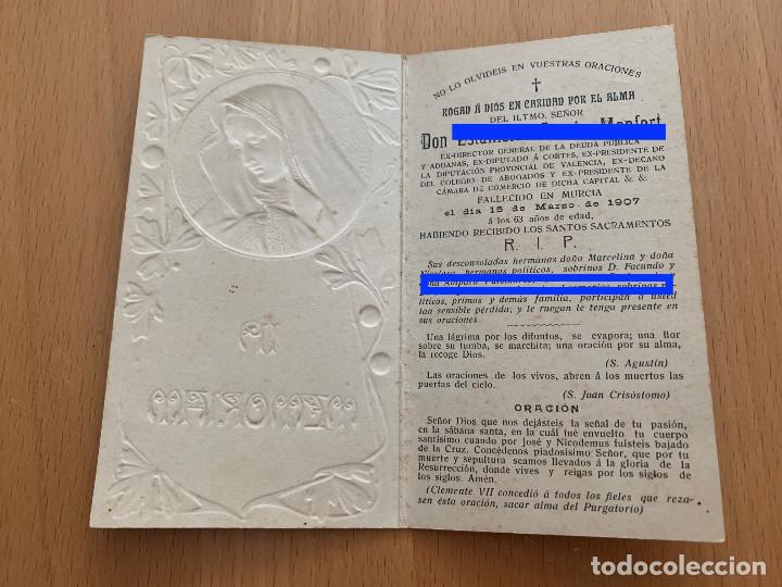 Postales: Recordatorio defunci&oacute;n 1907 - Foto 3
