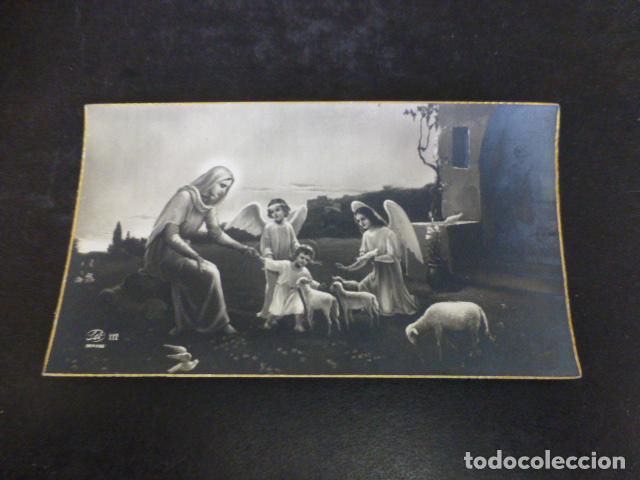 Cartoline: VIRGEN MARIA Y NI&Ntilde;O JESUS ANTIGUA ESTAMPA